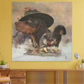 Picardie Spaniel , Jagdsaison Leinwanddruck (Insitu (Wohnzimmer))