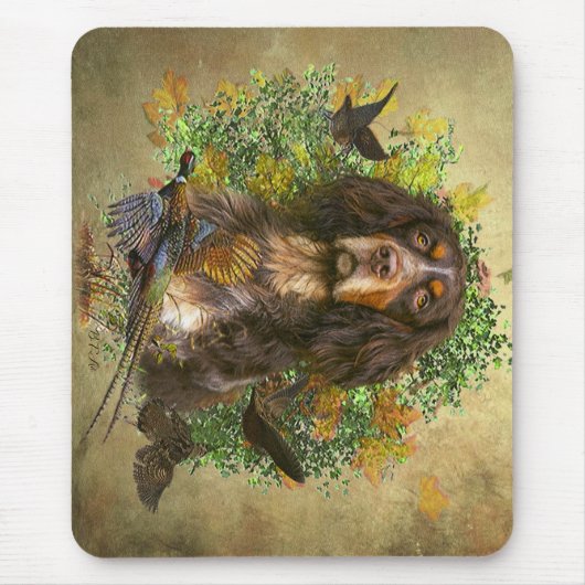 Picardie Spaniel , Jagdsaison Mousepad (Vorne)