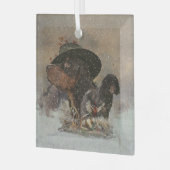 Picardie Spaniel , Jagdsaison Ornament Aus Glas (Vorderseite links)