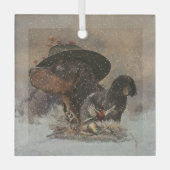 Picardie Spaniel , Jagdsaison Ornament Aus Glas (Vorderseite)