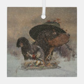 Picardie Spaniel , Jagdsaison Ornament Aus Glas (Rückseite)