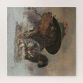Picardie Spaniel , Jagdsaison Puzzle (Horizontal)