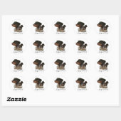 Picardie Spaniel , Jagdsaison Runder Aufkleber (Blatt)