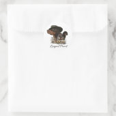 Picardie Spaniel , Jagdsaison Runder Aufkleber (Tasche)
