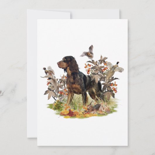 Picardie Spaniel, Vogeljagd Einladung (Rückseite)