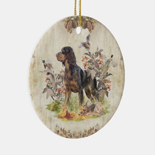 Picardie Spaniel, Vogeljagd Keramik Ornament (Rechts)