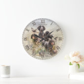 Picardy Spaniel Große Wanduhr (Zuhause)