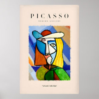 Picasso Abstraktes Frauenporträt Druck Farbige Poster