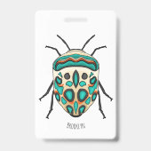Picasso bug cartoon illustration ausweis (Rückseite)