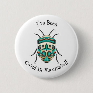 Picasso Bug Cartoon Illustration Button