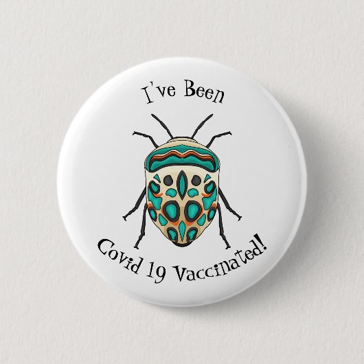 Picasso Bug Cartoon Illustration Button (Vorderseite)