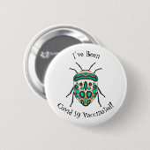 Picasso Bug Cartoon Illustration Button (Vorne & Hinten)