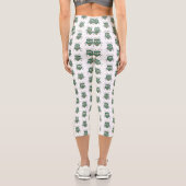 Picasso Bug Cartoon Illustration Capri Leggings (Rückseite)
