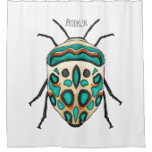 Picasso Bug Cartoon Illustration Duschvorhang (Vorderseite)