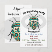 Picasso Bug Cartoon Illustration Einladung (Vorne/Hinten)