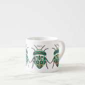 Picasso Bug Cartoon Illustration Espressotasse (Vorderseite Rechts)
