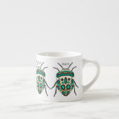 Picasso Bug Cartoon Illustration Espressotasse (Rechts)