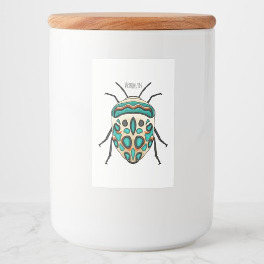 Picasso bug cartoon illustration  lebensmitteletikett (Vorderseite)