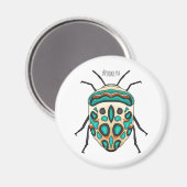 Picasso Bug Cartoon Illustration Magnet (Vorderseite/Rückseite)