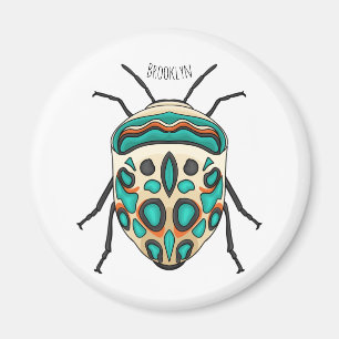 Picasso Bug Cartoon Illustration Magnet