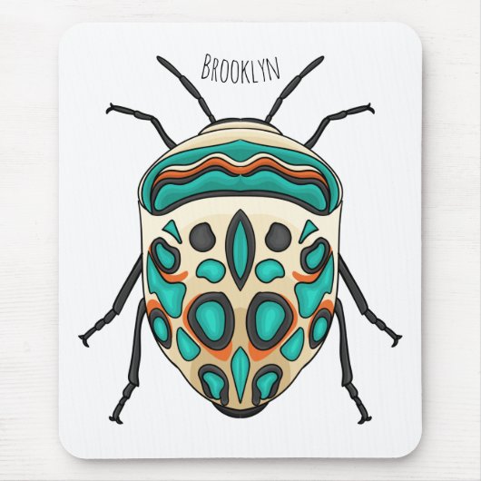 Picasso Bug Cartoon Illustration Mousepad (Vorne)