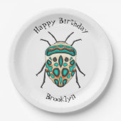 Picasso Bug Cartoon Illustration Pappteller (Vorderseite)