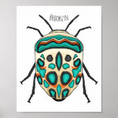 Picasso Bug Cartoon Illustration Poster (Vorne)