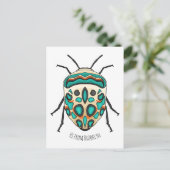 Picasso bug cartoon illustration  postkarte (Stehend Vorderseite)