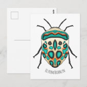 Picasso bug cartoon illustration  postkarte (Vorne/Hinten)