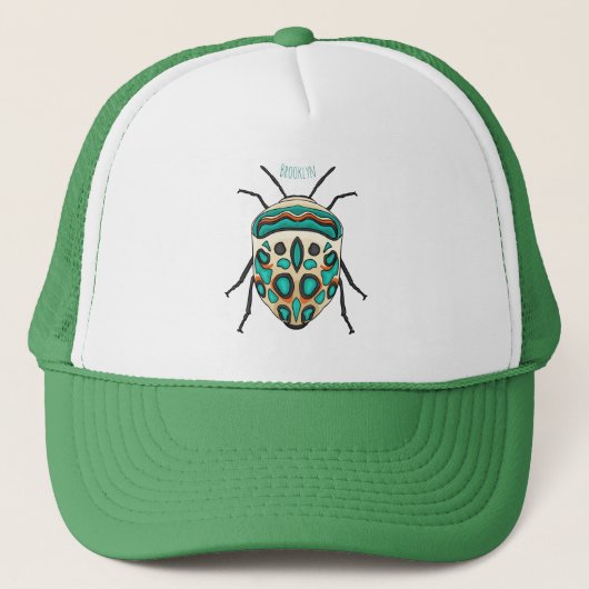 Picasso Bug Cartoon Illustration Truckerkappe (Vorderseite)