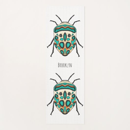 Picasso Bug Cartoon Illustration Yogamatte (Vorderseite)