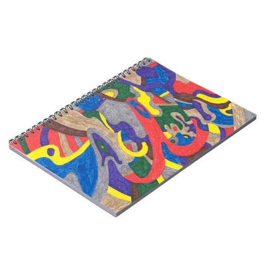 "Picasso Cat" Abstrakte Kunst Notizblock (Linke Seite)