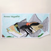 Picasso-Drückerfisch Strandtuch (Vorderseite)