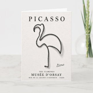 Picasso Flamingo Druck | Minimalistische Flamingo Karte