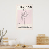 Picasso Flamingo Kunstprint Mittelaltermoderne Vog Poster (Küche)