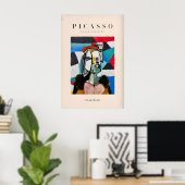 Picasso Frau mit Barett abstraktes Porträt Kunstpr Poster (Heimbüro)