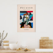 Picasso Frau mit Barett abstraktes Porträt Kunstpr Poster (Küche)