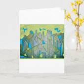 Picasso-inspirierte Grußkarte Karte (Gelbe Blume)