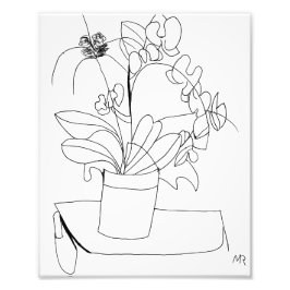 Picasso Inspirierte Tabletop-Blume drucken Fotodruck