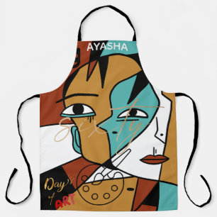 Picasso-inspirierter Kubismus-Künstler Kreative Schürze