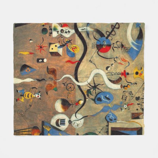 Picasso-Karneval Fleecedecke (Vorderseite (Horizontal))