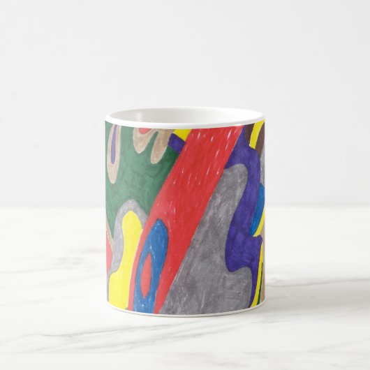 "Picasso-Katzen-" abstrakte Kunst-Tasse Kaffeetasse (Mittel)