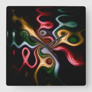 Picasso Rose Quadratische Wanduhr