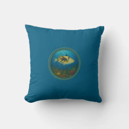 Picasso Trigger Fish Ozean Blau Kissen