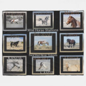 Picasso und wildes PferdeStallions Fleecedecke (Vorderseite (Horizontal))