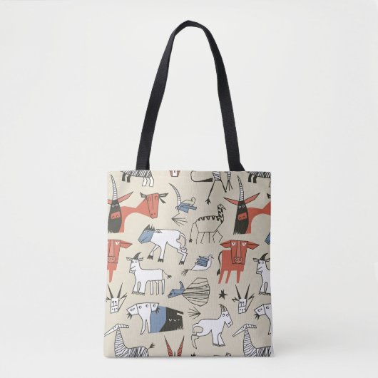 Picasso's Menagerie Tote Bag Tasche (Vorderseite)