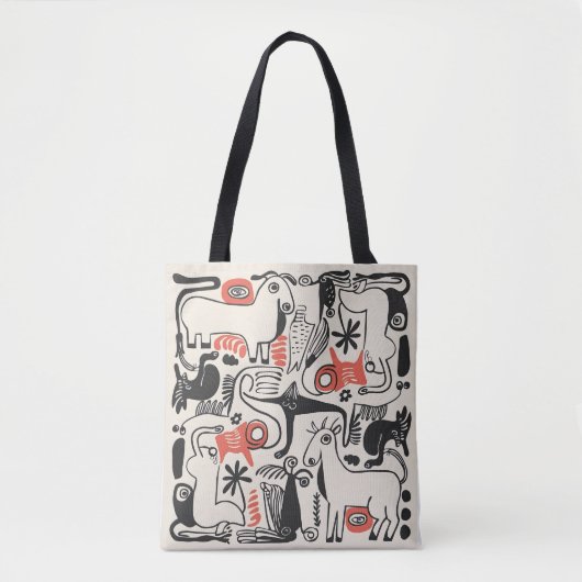 Picasso's Menagerie Tote Bag Tasche (Vorderseite)
