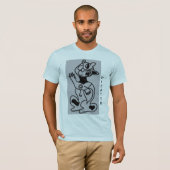 PICATTO Schwarzes auf Blau T-Shirt (Vorne ganz)