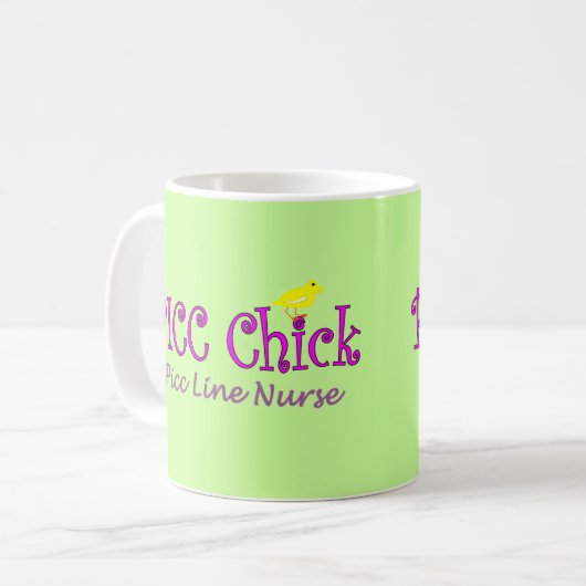 PICC Küken---PICC LINIE Einfügung NurseGifts Kaffeetasse (Vorderseite Links)