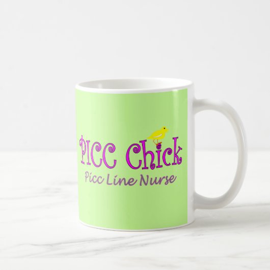 PICC Küken---PICC LINIE Einfügung NurseGifts Kaffeetasse (Rechts)